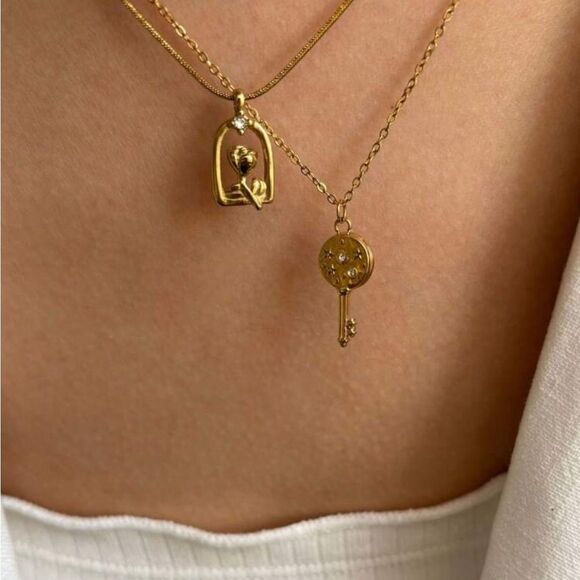 Floral Necklace N1298 - Picture 1 of 6
